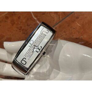 DOLCE & GABBANA INTELLIGENCE TIME STAINLESS STEEL BANGLE WATCH DW0233 WORKS EUC